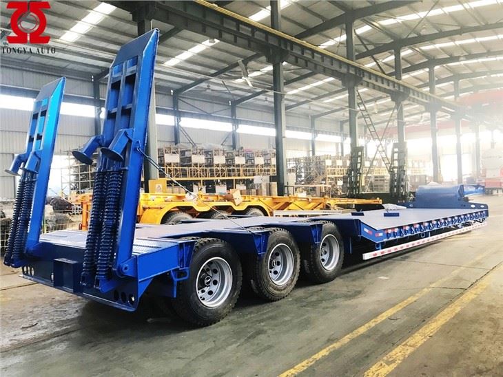 50T Lowbed نصف مقطورة
