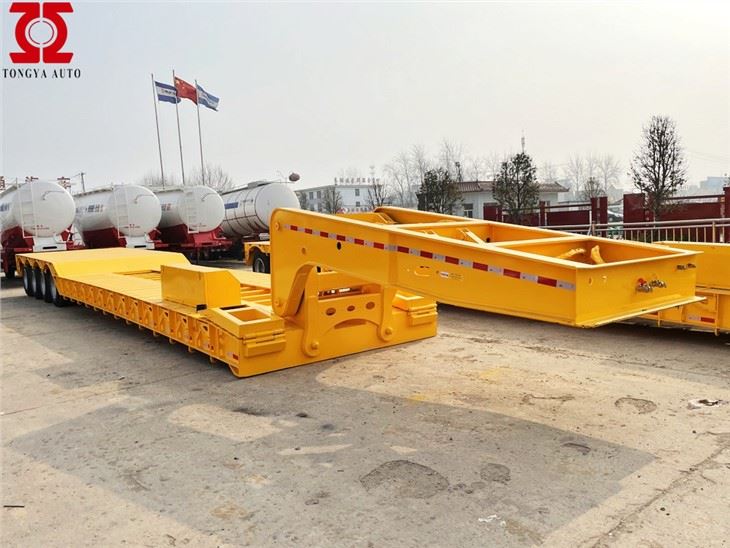 Gooseneck للانفصال Lowbed مقطورة