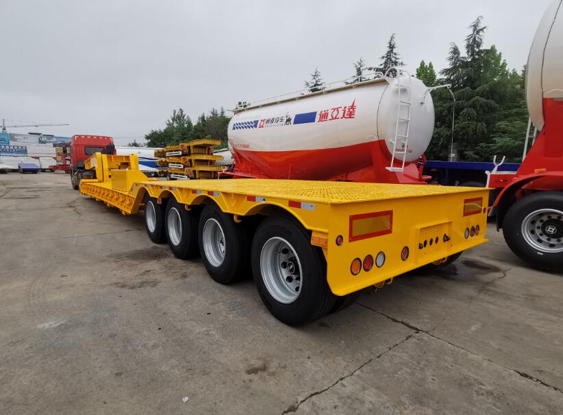 انفصال Gooseneck Lowbed نصف مقطورة