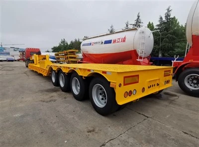 انفصال Gooseneck Lowbed نصف مقطورة