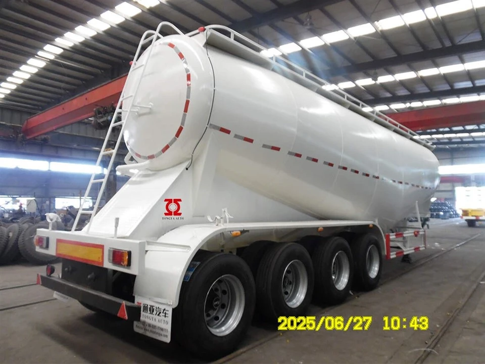 4 Axle 50m3 Bulk Cement Tanker Semi Trailer suppliers